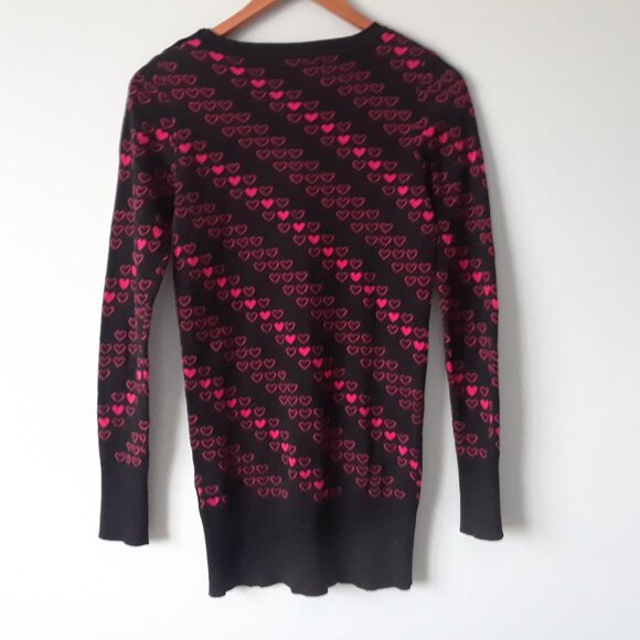 Vintage Y2K Streetwear Society Pink Hearts 100% Cotton Sweater - Picture 4 of 6